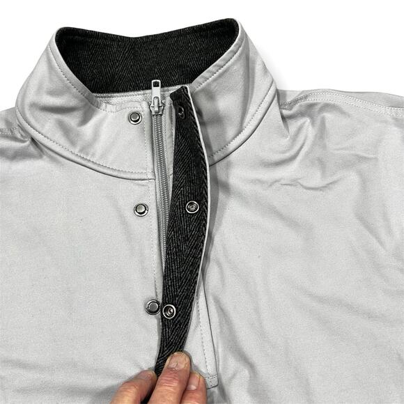 BYLT Elite Fairway Pullover Mens Large Gray Drop Cut Golf Premium Basic Jacket - Picture 4 of 9